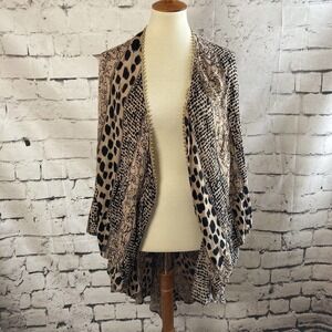 Z & L Crochet Knit‎ Animal Print Cardigan Embroidered back One Size
